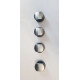 Ручки 4 шт для варильної поверхні металева R 4 Cybo SS метал, нержавіюча сталь + зручний дизайн