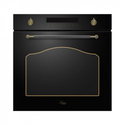 Luxor HB 978 Logic 60 BL Classico UNIQUE Ultra AN 3 скла дверей + камінь для піци у подарунок , ретро антрацит, чорний