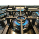 Варильна поверхня газова Luxor Round Vintage 60 Emaille Turbo Wok Italy BK + кругла підставка Wok у подарунок,чорна